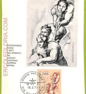 ad3284 - VATICAN - Postal History - set of 2 MAXIMUM CARD -1976 Art Michelangelo
