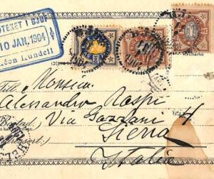 ac0989 - SWEDEN - POSTAL HISTORY - POSTCARD to Italy - 1904