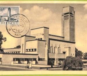 ad3232 - Netherlands - Postal History - MAXIMUM CARD -  1955 City Hall of Hilver