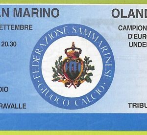 C2765- Vecchio BIGLIETTO PARTITA CALCIO 1993 SAN MARINO VS OLANDA