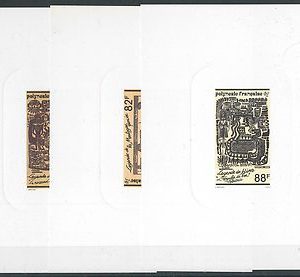 55026   FRENCH POLYNESIA - CERES 351 / 353 set DELUXE  PROOF  - Fish LITTERATURE