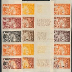 55025 -   FRENCH POLYNESIA -  CERES 27 lot of COLOR PROOFS - FLOWERS