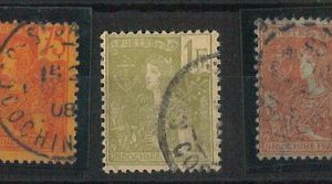 55023 - FRENCH COLONIES:  INDOCHINE - STAMPS:  YVERT 36/37 + 40 Used - VERY NICE