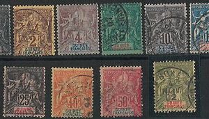 55015 - Guinée française FRENCH GUINEA - STAMPS: YVERT 1/8 + 10/11 + 13  Used
