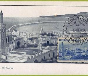 ad3288 - SPAIN - Postal History - MAXIMUM CARD - 1938 -TANGER,  ARCHITECTURE