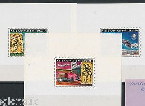 50179  LIBYA - 1974  Michel # 584 / 86  IMPERF Blocks - TRANSPORT  Airplanes UPU