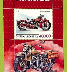B0823 - Sierra Leone - Stamp Sheet - 2018 Transport, Motorcycles
