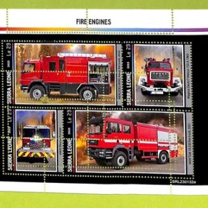 B0826 - Sierra Leone -  ERROR MISPERF Stamp Sheet - 2023 - Fire Engines