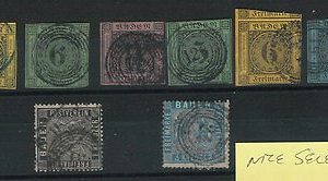60884 -  GERMANY Baden - STAMPS: nice set of 8  USED STAMPS