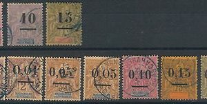 55029 - MADAGASCAR - STAMPS:  YVERT 48/50 + 51/55 + 51 II / 52 II used
