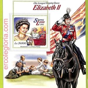 B0844 - Sierra Leone -  ERROR MISPERF Stamp Sheet - 2015 - Royal, Elizabeth II