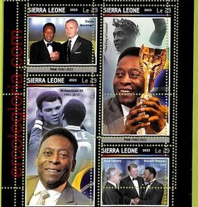 B0848 - Sierra Leone -  ERROR MISPERF Stamp Sheet - 2023 - Football PELE, Sport