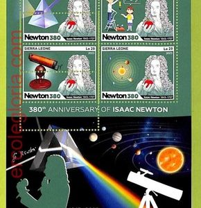 B0852 - Sierra Leone -  ERROR MISPERF Stamp Sheet - 2023 - Isaac Newton,Sciences