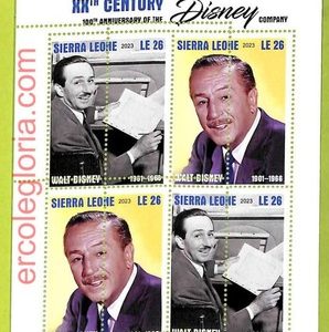 B0850 - Sierra Leone -  ERROR MISPERF Stamp Sheet - 2023 - Walt Disney