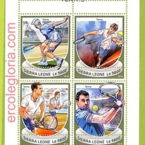 B0854 - Sierra Leone -  ERROR MISPERF Stamp Sheet - 2018 - SPORT, Tennis