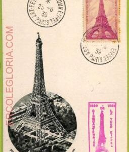 ad3326 - FRANCE - Postal History - MAXIMUM CARD - 1939 - PARIS  Tour Eiffel