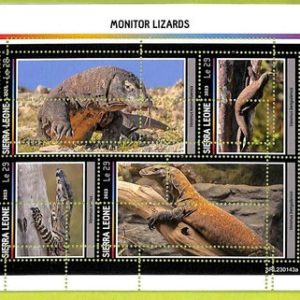 B0907 - Sierra Leone - ERROR MISPERF Stamp Sheet - 2023 - Reptiles, Lizards