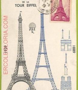 ad3324 - FRANCE - Postal History - MAXIMUM CARD - 1939 - PARIS Tour Eiffel