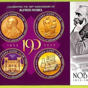B0869 - Sierra Leone -  ERROR MISPERF Stamp Sheet - Alfred Nobel