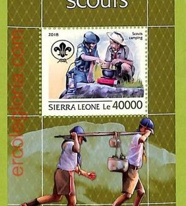 B0834 - Sierra Leone - Stamp Sheet - 2018 - Scouts