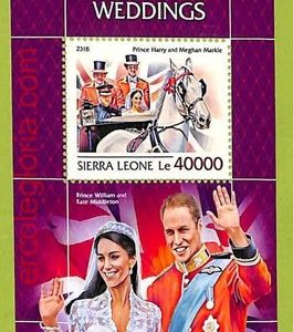 B0833 - Sierra Leone - Stamp Sheet - 2018 - Royal Weddings