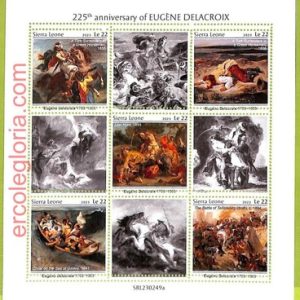 B0963 - Sierra Leone - ERROR MISPERF Stamp Sheet - 2023 - ART, Eugene Delacroix