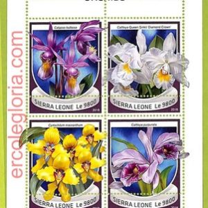 B0959 - Sierra Leone - ERROR MISPERF Stamp Sheet - 2018 - Flowers, Orchids