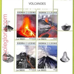 B0957 - Sierra Leone - ERROR MISPERF Stamp Sheet - 2018 - Volcanoes, GEOLOGY