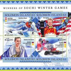 B0978 - SOLOMON ISLANDS - ERROR MISPERF Stamp Sheet - 2016 - Winter Games