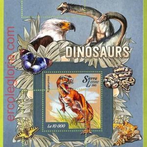 B0948 - Sierra Leone - ERROR MISPERF Stamp Sheet - 2015 - Dinosaurs