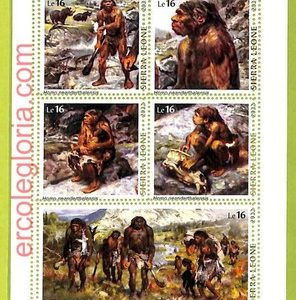 B0917 - Sierra Leone - ERROR MISPERF Stamp Sheet - 2022 - Neanderthals, History