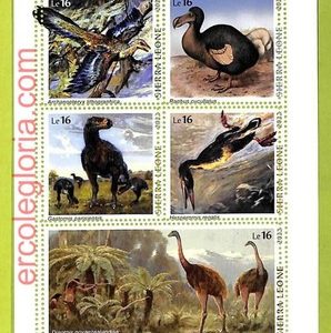 B0918 - Sierra Leone - ERROR MISPERF Stamp Sheet - 2022 - Extinct BIRDS
