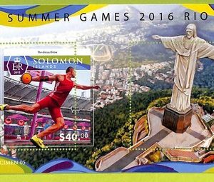 B0988 - SOLOMON ISLANDS - ERROR MISPERF Stamp Sheet - 2015 - Summer Games Rio