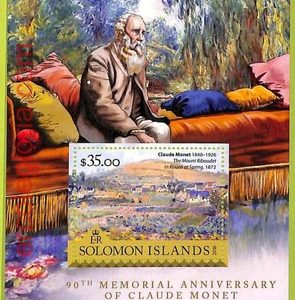 B0992 - SOLOMON ISLANDS - ERROR MISPERF Stamp Sheet - 2016 - Art, Claude Monet