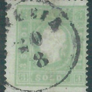 87620c -  ITALIAN STATES: Lombardo Veneto - STAMPS: Sassone  #  35 - Finely USED