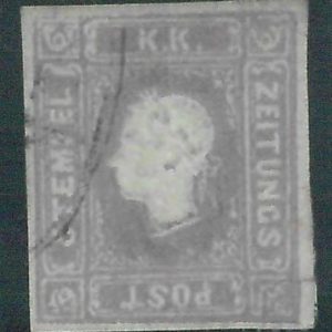 87629 -  ITALIAN STATES: Lombardo Veneto - STAMPS: Sass #  9 NEWSPAPER STAMP