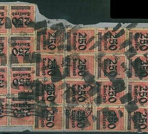 36913 - GERMANY - POSTAL HISTORY - INFLATION hyperinflation  CUT OUT - PERFIN