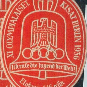 95764c - GERMANY -  Vintage ADVERTISING LABELS:  1936 Olympic Games FINLAND