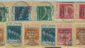 87886 - ITALY Fiume - Collectible STAMPS - Sass  131/46  FINE  USED on CUT OUTS