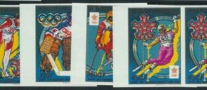 95757 - Central Africa - Michel # 1343/46A  IMPERF: Winter OLYMPIC GAMES  1988