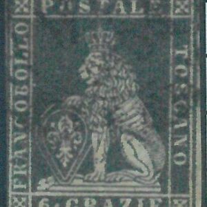 87777  - ITALY Antique States: TUSCANY - STAMP - Sassone 7  -  Fine USED