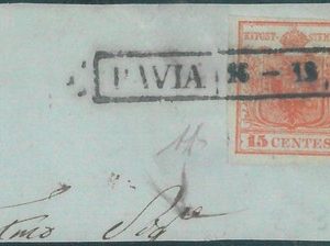 87647 - ITALY Antique States: LOMBARDO VENETO -  STAMP - Sassone 3e Fine  USED