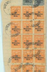 83516 - GERMANY  Baden - POSTAL HISTORY -  REVENUE STAMPS after INFLATION 1924