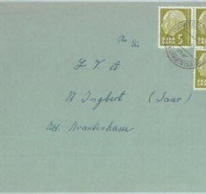 89349 - GERMANY Saar  - POSTAL HISTORY -  COVER  from LUDWEILER  1957