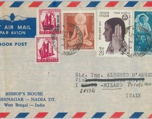 74843 - INDIA -  POSTAL HISTORY -   COVER to ITALY 1972 - RED CROSS Boy Scouts