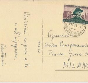 75690 - ITALY - POSTAL HISTORY - Single stamp on postcard: MUSIC Verdi  1952