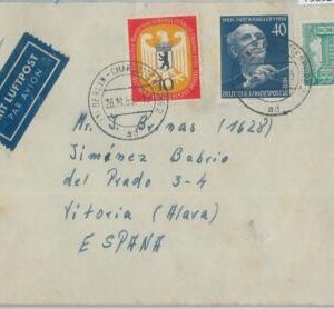 75692 - GERMANY Bund - POSTAL HISTORY -  stamp on cover: MUSIC Wangler  1955