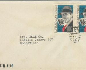 75693 - URUGUAY  - POSTAL HISTORY -  stamps on cover: MUSIC Carlos Gardel