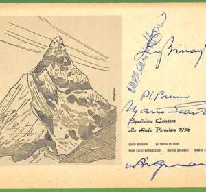ae3391 - ITALY - POSTAL HISTORY - Mountaineering EXPEDITION to PERU  1958 signed