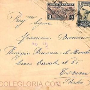 ad6201 - COLOMBIA - Postal History -  COVER to ITALY 1935 Olympic Games TENNIS